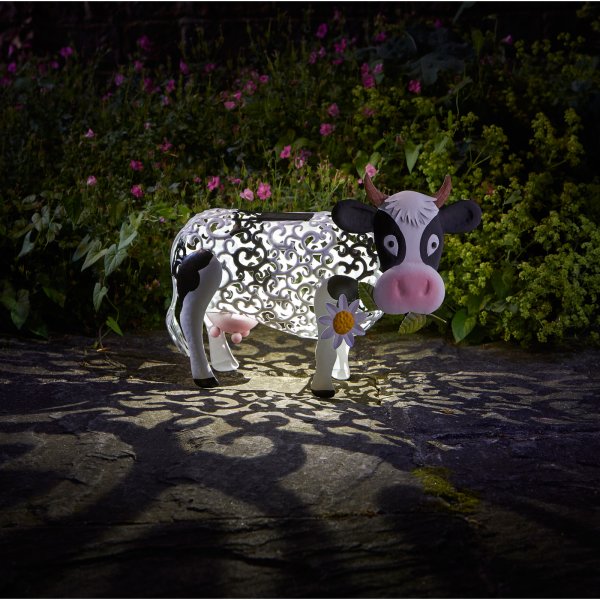 Daisy Cow Solar Silhouette Garden Light | Smart Solar