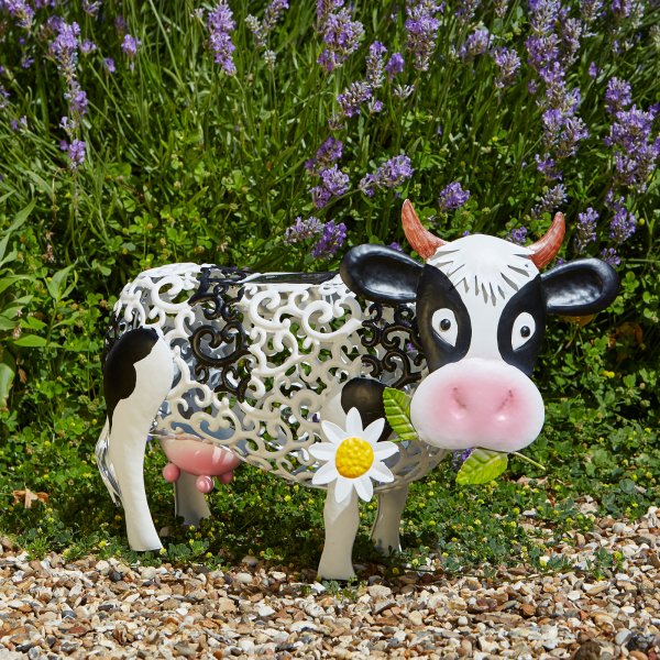Daisy Cow Solar Silhouette Garden Light | Smart Solar