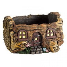 Load image into Gallery viewer, Pixie Planter - Plant Pot - Wood Log Effect Planter - Elvedon Fairy Plant Pots 16x21x14 cm
