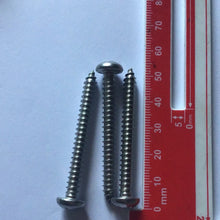 Load image into Gallery viewer, Pack of 3 - Phillips Self Tapping Pan Head Screws - Stainless Steel 5.5mm x 50mm long.
