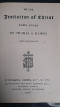 Load image into Gallery viewer, The Imitation of Christ - 1928 - Leather cover 207 pages
