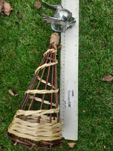 Load image into Gallery viewer, Willow mini 28cm obelisk cone ideal to support pot plants and ground fruits.

