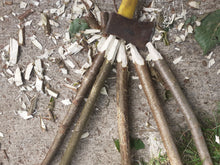 Load image into Gallery viewer, 1.2m x 0.6m Hazel Hurdle Kit - Make your own hazel hurdle - fresh cut Rods &amp; Sails 4ft x 2ft
