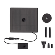 Load image into Gallery viewer, 1.1w Panel Integrated Solar Kit for one and two Tier Birdbath Fountains  - Replacement, modify or make your own water feature
