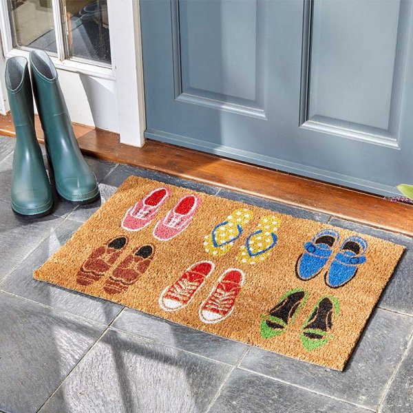 Shoe-aholic 45x75cm - Doormat - Colourful shoe pattern