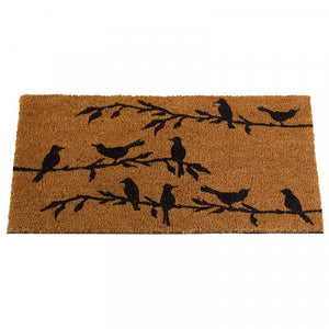 Bird Song 45x75cm - Doormat - Birds silhouette pattern