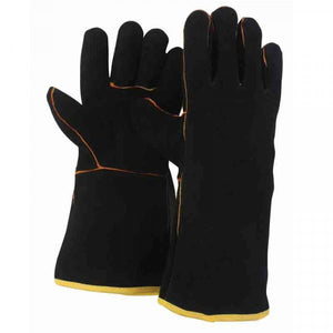Premium Suede Gauntlet L9 - Arm covering leather gloves. Sleeve guard Thorn & Puncture Resistant