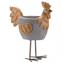 Load image into Gallery viewer, Woodstone Rooster Planter - Stone effect
