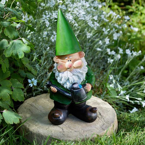 Watering Wilf - Garden Gnome with watering can - Elvedon Elf, Fairy, Pixie, Gnome Figurines