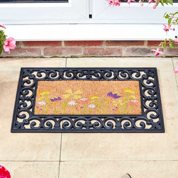 Flower Meadow 53x23cm - Coir Mat - Doormat insert