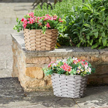 Load image into Gallery viewer, Petal Panniers -  Basket Bouquets - Faux plants - plant pots - Artificial Flower arraignment
