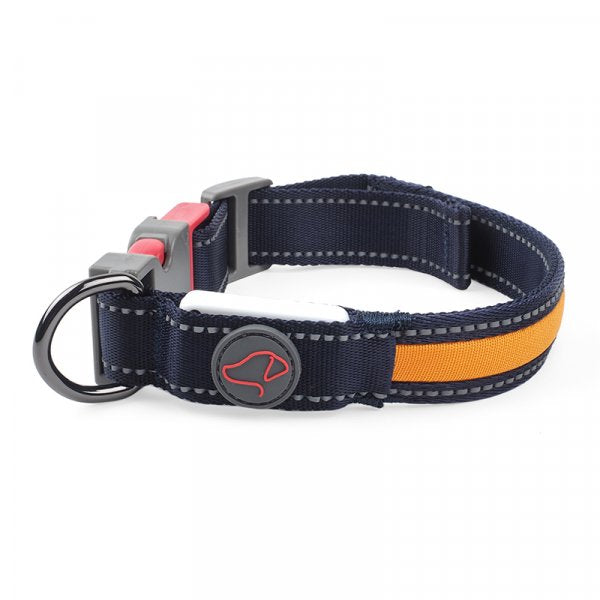 Glow in the dark, Flash & Go Rechargeable Night Dog Collar - LED lights in collar