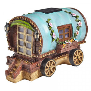 Gypsy Rose Caravan Elvedon Solar Powered Houses - Indoor or Outside - Pixie, Fairy, Elf