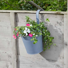 Load image into Gallery viewer, 6in 15.5cm Fence &amp; Balcony Hanging Pot - Slate - Metal

