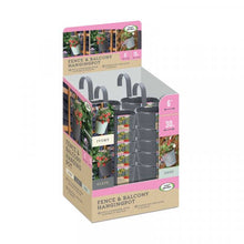 Load image into Gallery viewer, 6in 15.5cm Fence &amp; Balcony Hanging Pot - Slate - Metal

