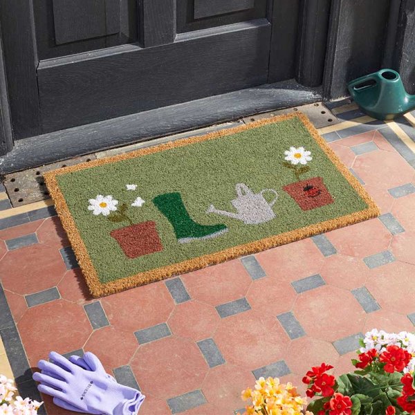 Flower Pots Decoir Mat 75x45cm - Patterned doormat