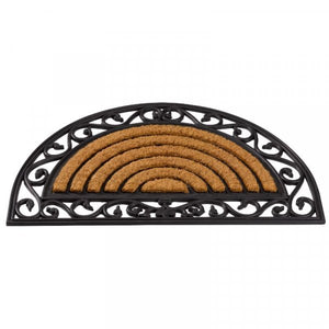 Muck Off! Combi Scraper - Half Moon 75x45cm Coir and Rubber - Doormat - With Excellent scraping surface