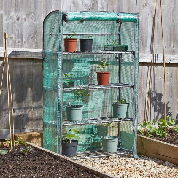 Grozone 'Compact' Perfect vertical garden - 4 Tier growing structure - Germination, Propagating, Protection - Smart Garden - 130cm x 80cm x 30cm