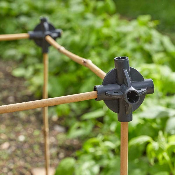 Multi Joint Cane Connectors 6 pack Bamboo or Willow Multiple direction connectors
