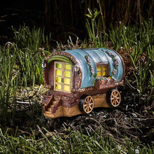 Load image into Gallery viewer, Gypsy Rose Caravan Elvedon Solar Powered Houses - Indoor or Outside - Pixie, Fairy, Elf
