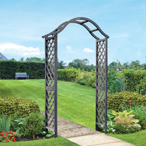 Garden Archways Metal or Woodland Arch - Powder coated Black, Slate or Tan