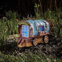 Load image into Gallery viewer, Gypsy Rose Caravan Elvedon Solar Powered Houses - Indoor or Outside - Pixie, Fairy, Elf
