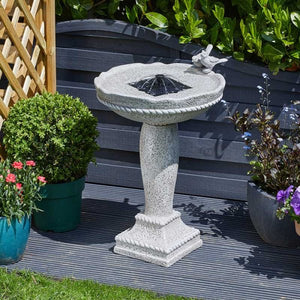 Feathered Friends - Solar Powered Water Fountain - No Mains required - Water Feature