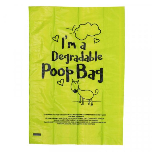 Degradable Poop Bags - Dog Toilet Bags - Choose quantity - Rolls of 15 bags - Tough & degradable