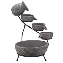 Load image into Gallery viewer, Ceramic Poseidon Cascade - Grey - Solar Powered Water Feature - Smart Solar - No mains required
