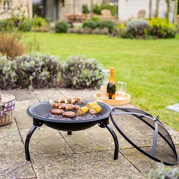 Portable Firepit- Outdoor heating - Transportable - Havana - Smart Garden - H41cm x W54cm x D54cm - Log wood burner