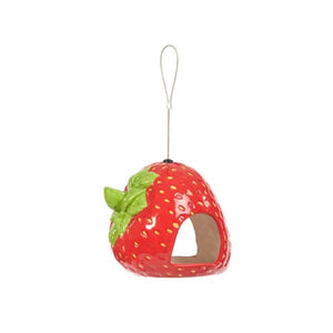 Strawberry Fly-Through Feeder Decorative Feeder - Bird - Animal Feeder - Bird seed feeder - Fly through