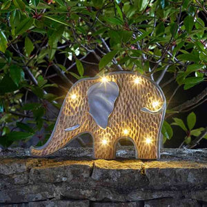 Woodstone InLit Elephant - Solar Charged Elephant Light
