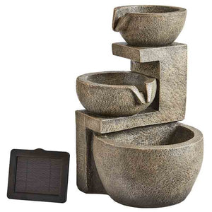 Genoa Cascade - Solar Powered Water Feature Fountain - No Mains required