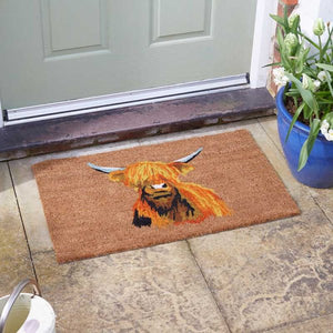 Highland cow Decoir Mat 45x75cm  - Doormat  Décor
