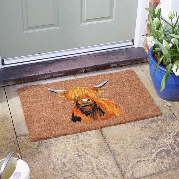 Highland cow Decoir Mat 45x75cm  - Doormat  Décor