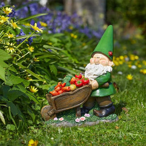 Wheelbarrow Wilf - Garden Gnome - Elvedon Elf, Fairy, Pixie Figurines