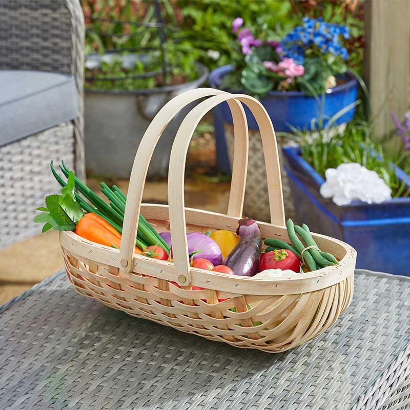 Gardener's Wooden Trug | FSC® Certified Sustainable Wood | 41x24x13cm | Smart Garden GroZone