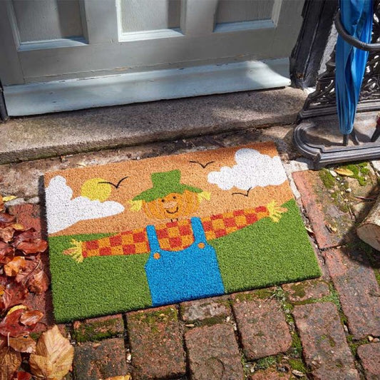 Mr Scarecrow Decoir (Decor) Mat 40cm x 60cm - Autumn Doormats Welcome Doormat