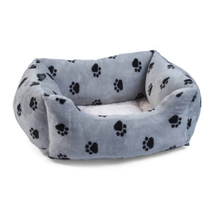 SnugPaws Square Dog Bed - Grey - Options: Small, Medium or Large