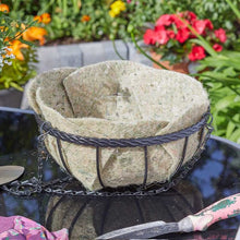 Load image into Gallery viewer, Smart Garden Flexi Jute Shaped Hanging basket liner. 12&quot;, 14&quot;, 16&quot; Inch (30cm, 35cm, 40cm Flower pot liner - Natural, tough durable
