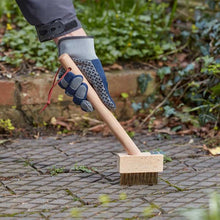 Load image into Gallery viewer, Short Reach Patio Brush - Tough Metal Brush Head with Scraper.
