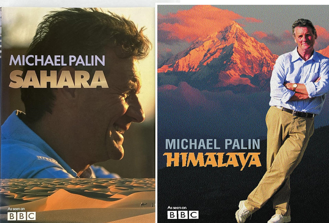 Himalaya and Sahara (Two books) - Hardcover - Michael Palin - BBC (2 at the price of 1)