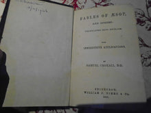 Load image into Gallery viewer, Fables of Aesop and Others (Hardcover) Samuel Croxall .D.D - 1883 Edition

