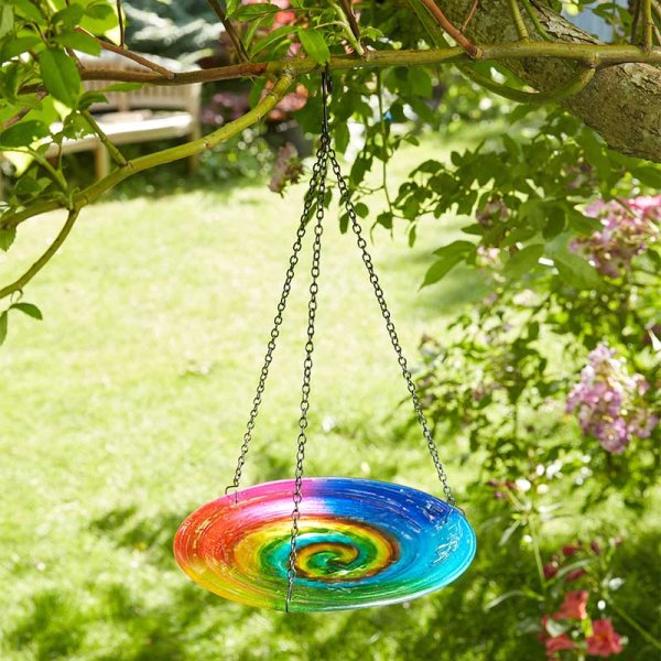 Rainbow Hanging Birdbath 23 cm Diameter