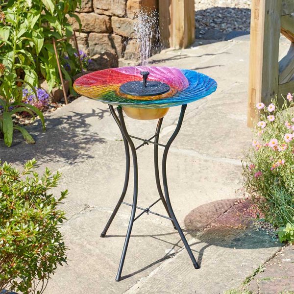 Rainbow Fountain - Solar Powered Water Feature - 59 x 46 cm Diameter