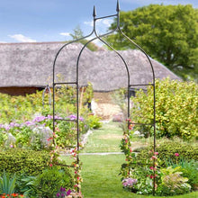 Load image into Gallery viewer, Garden Archways Metal or Woodland Arch - Powder coated Black, Slate or Tan
