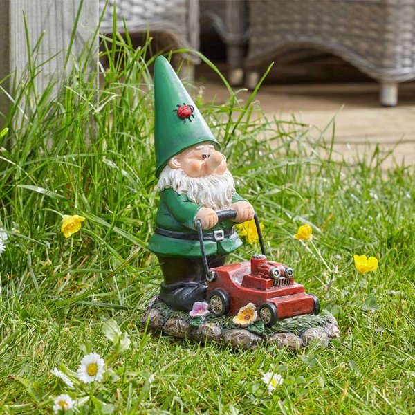 Mowing Wilf - Garden Gnome - Elvedon Elf, Fairy, Pixie Figurines