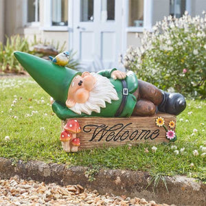Welcoming Wilf - Garden Gnome - Elvedon Elf, Fairy, Pixie Figurines - Large Wilf 30 x 53 x 18cm