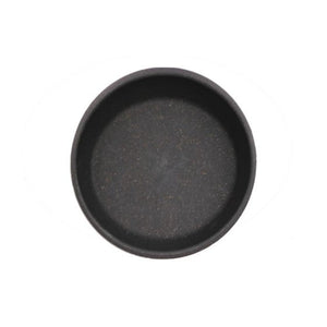 FloorGrip Bamboo Shallow Cat Bowl - Stone or Slate with non slip grip pads on base.