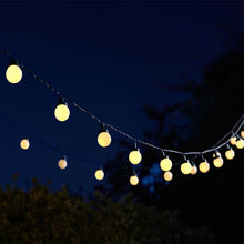 Load image into Gallery viewer, 30-Bulb Festoon String Lights – Solar or Mains, Warm White or Multicolour
